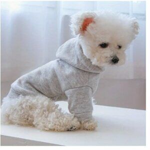 Grey Large Color Pet Sweater Hoodie For Autumn And Winter Dog Warm Clothes